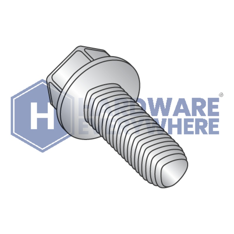 10-24 X 3/8 Thread Forming Screws / Unslotted / Hex Washer Head / 410 Stainless / Plain / Taptite Alternate