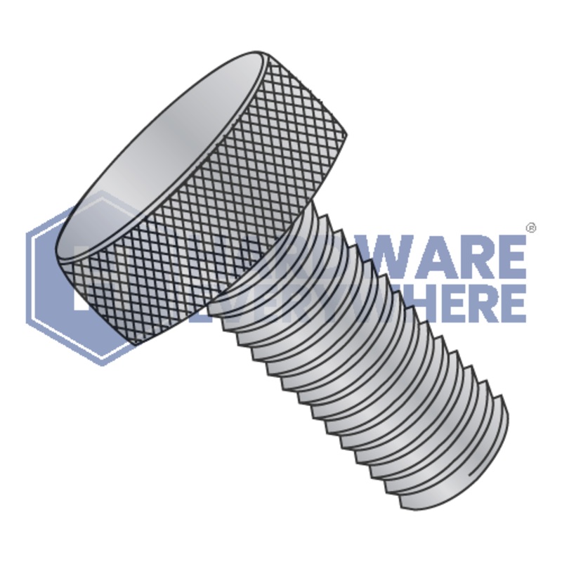 4-40 x 7/16 KNURLED THUMB SCREWS / Aluminum / Plain FUL163378749070