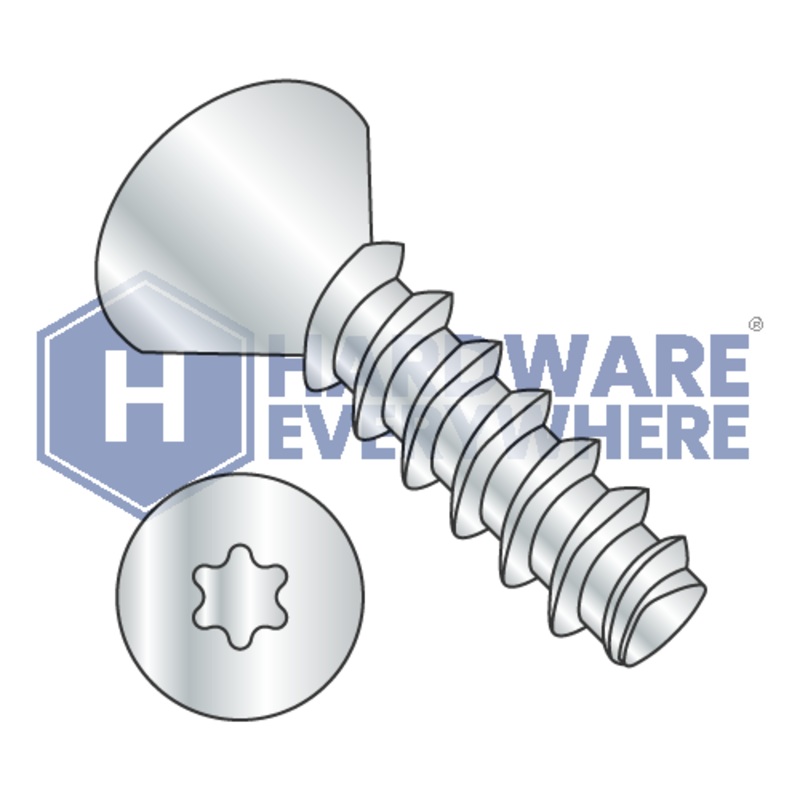 8-16 X 1 1/4 Thread Forming Screws / Torx / Flat Head / Steel / Zinc / Plastite (Blunt Tip) Alternate 48-2