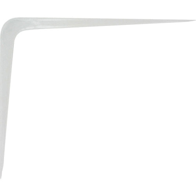 HARDWARE ESSENTIALS 852016 Shelf Bracket, 8 in L, 10 in W, Steel, Coated, White, 100 lb Weight