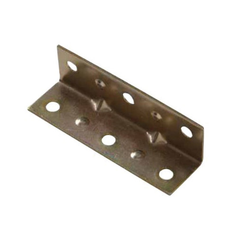 HARDWARE ESSENTIALS 853076 Inside Corner Brace, 3-1/2 in L, 3/4 in W, Steel, Zinc/Yellow Dichromate