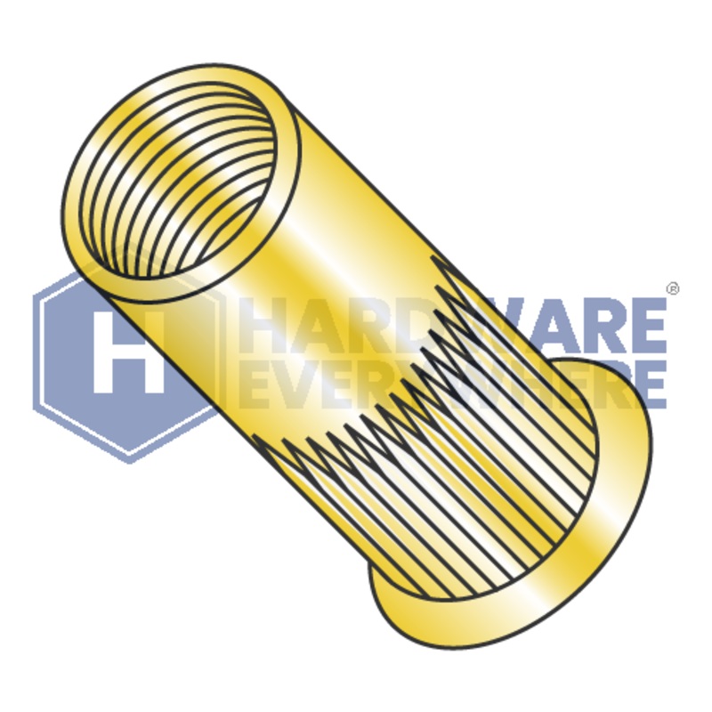 M10 Small Flange/Ribbed Rivet Nuts / Steel / Yellow Zinc FUL163378754194