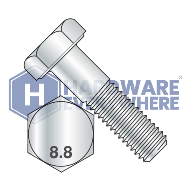 M10 x 100 METRIC HEX CAP SCREWS / Grade 8.8 / Zinc