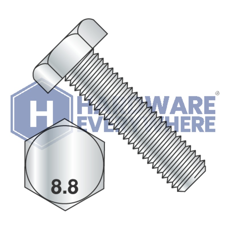 M18 x 60 METRIC HEX CAP SCREWS / Grade 8.8 / Zinc