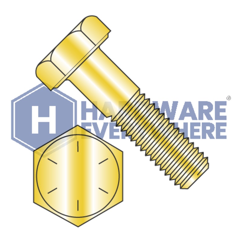 5/8-18 x 8 HEX CAP SCREWS / Grade 8 / Zinc/Yellow