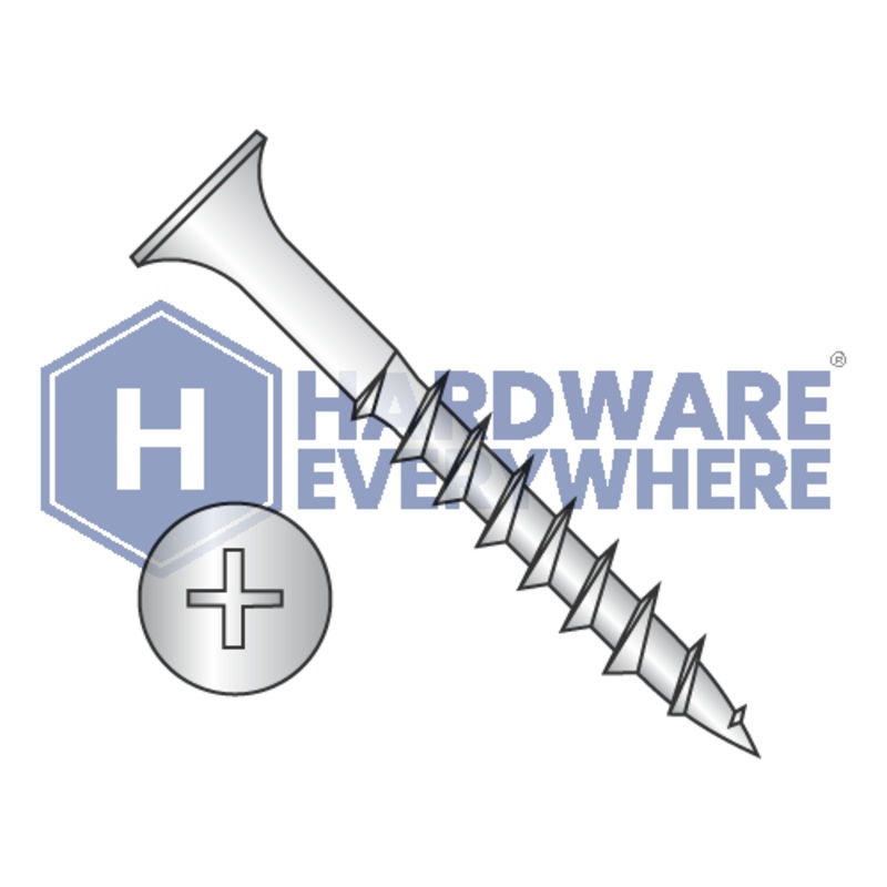 7 x 1 1/4 DECK SCREWS / Phillips / Bugle Head / 18-8 Stainless / Plain