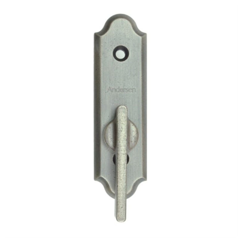 Andersen Encino Style Gliding Door Thumb Latch in Distressed Nickel