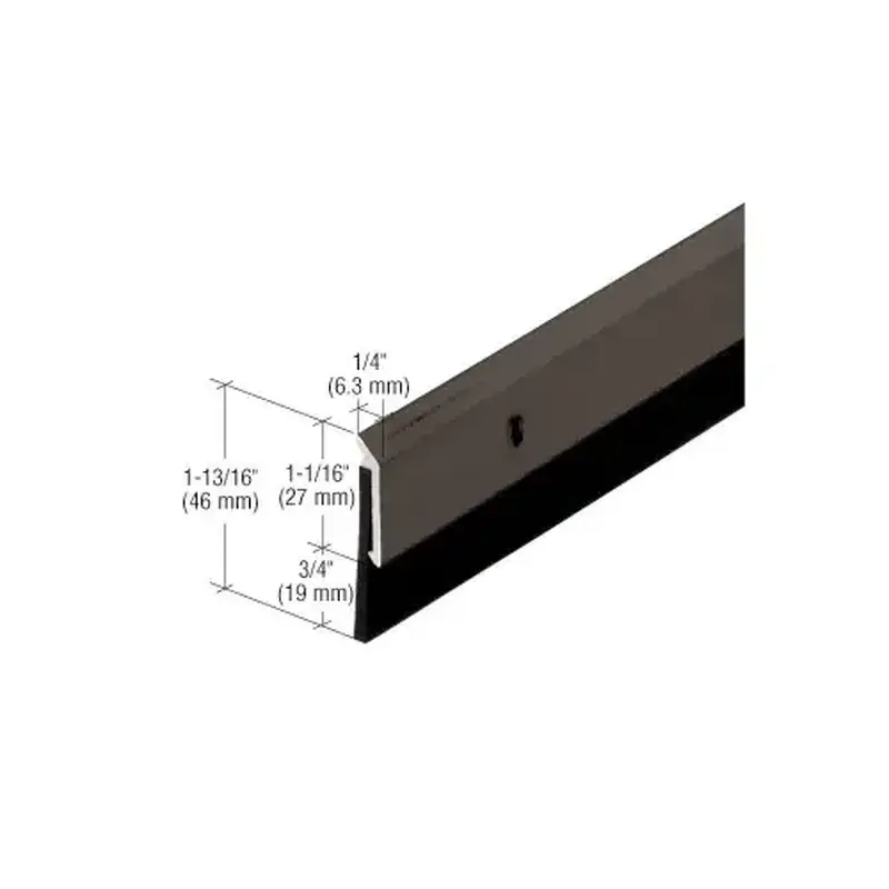 CRL 33N1D48 48" Door Bottom with Neoprene Sweep Bronze