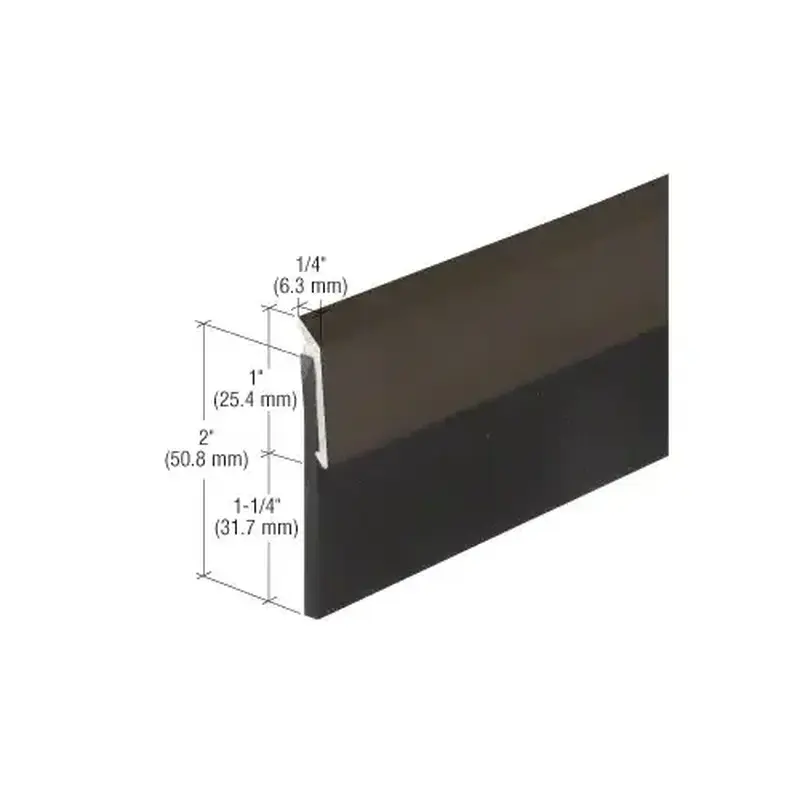 CRL 33N2D48 Dark Bronze Anodized Heavy-Duty Door Sweep - 48"