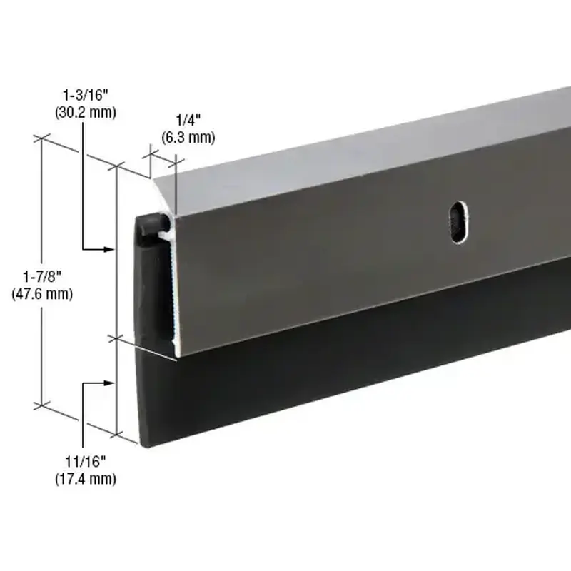 CRL DB062DV48 Dark Bronze Aluminum with Rubber Sweep