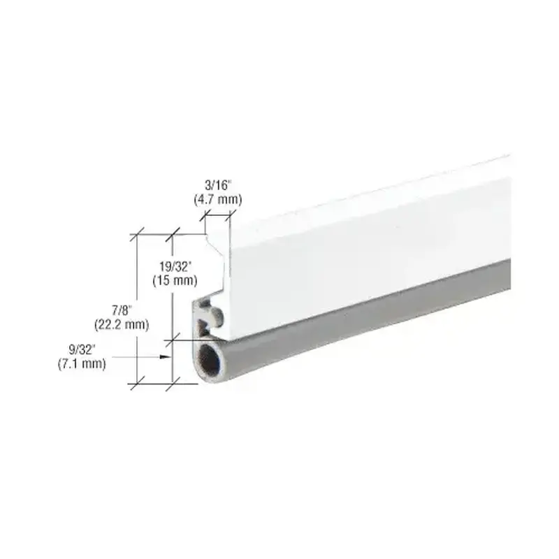 CRL DW950W White 36" x 84" Vinyl Bulb Seal Door Jamb Weatherstrip