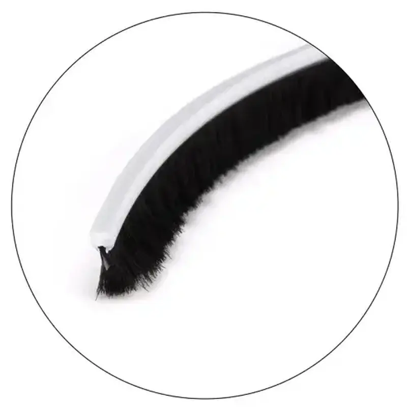 FHC WP510C 100' Roll Storefront Door Pile Weatherstrip .312 Pile Height - .125 Backing Width - Black