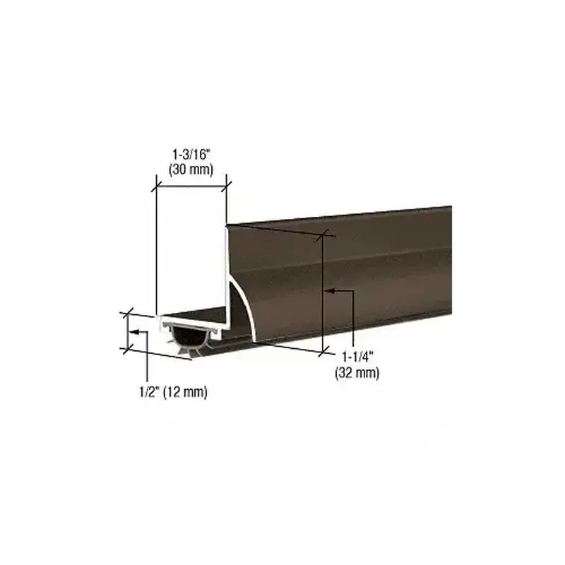 CRL 18VRD36 Dark Bronze Anodized 'L' Shape Door Bottom - 35-3/4" (908 mm)