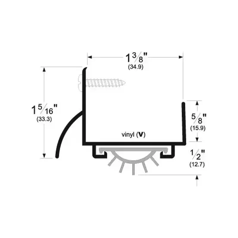 Pemko 215AV36 36" Door Shoe with Vinyl Mill Finish Aluminum Finish