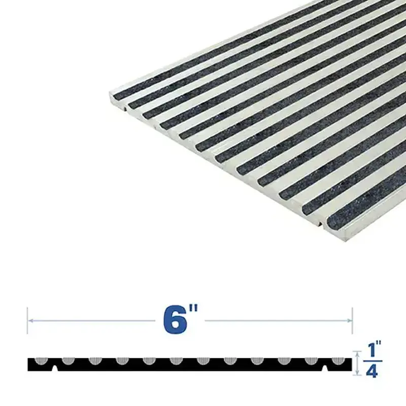 Brixwell 36763MA-24 24" Rubber Grip Adjustable Threshold (6" by 1/4") Mill Aluminum2