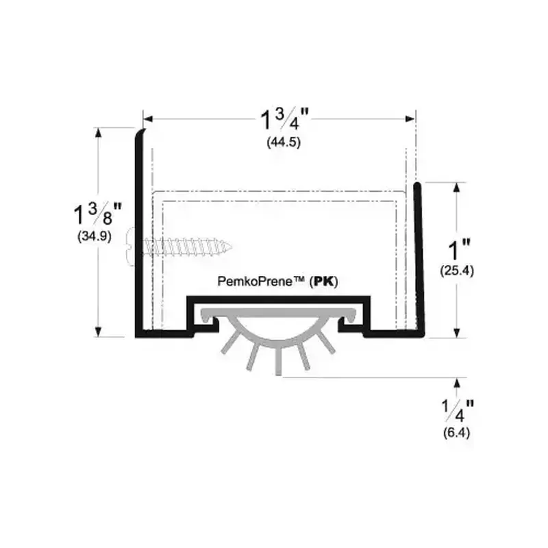 Pemko 222APK 36 36" Pemko Weatherstrip Mill Finish Aluminum