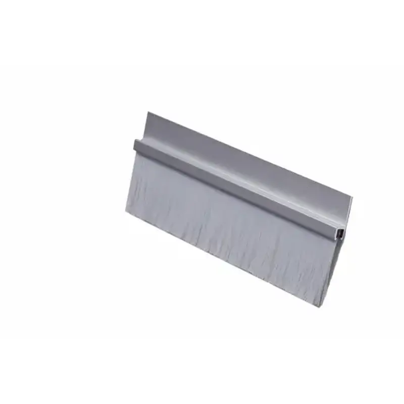 Pemko 18137PWNB36 36" 180 Degree Aluminum Retainer Weatherstrip with 1-3/8" Nylon Brush Painted White Finish