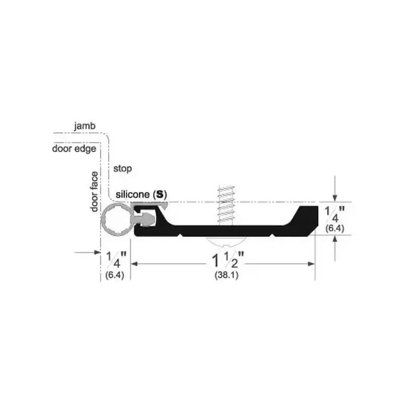 Pemko 290AS96 96" Heavy Duty Perimeter Gasketing Mill Finish Aluminum Finish
