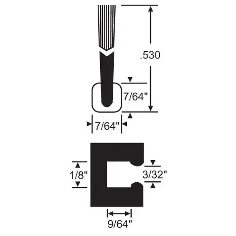 Brixwell 900-17452 .530 Skirting Weatherseal Gray