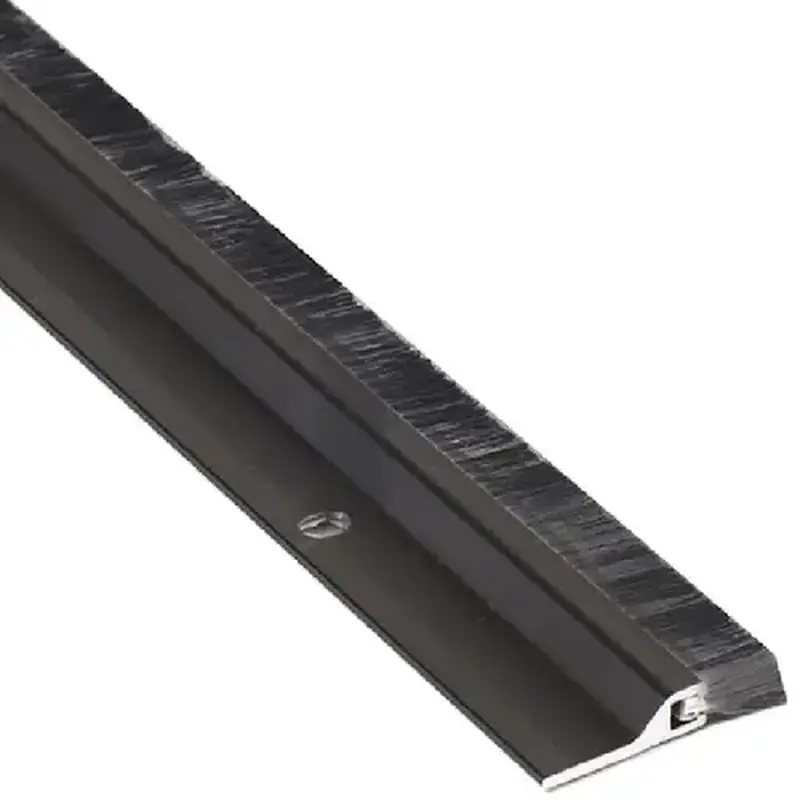 National Guard Products 600DKB 36IN 1/2" Gray Nylon Brush Sweep, 7/8" Anodized Aluminum, 36", Dark Bronze DKB
