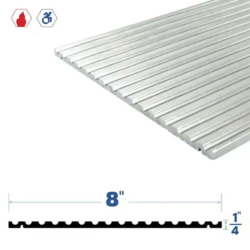 Brixwell 3876MA-PEPX Adjustable Threshold (8" by 1/4") Mill Aluminum