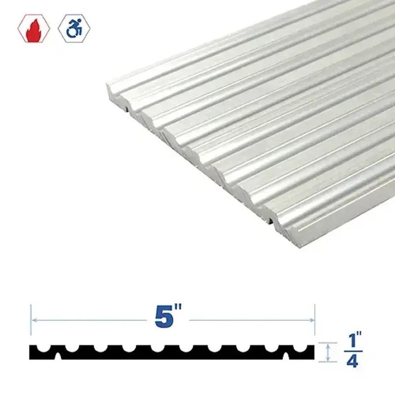Brixwell 3576MA-EPX Adjustable Threshold (5" by 1/4") Mill Aluminum