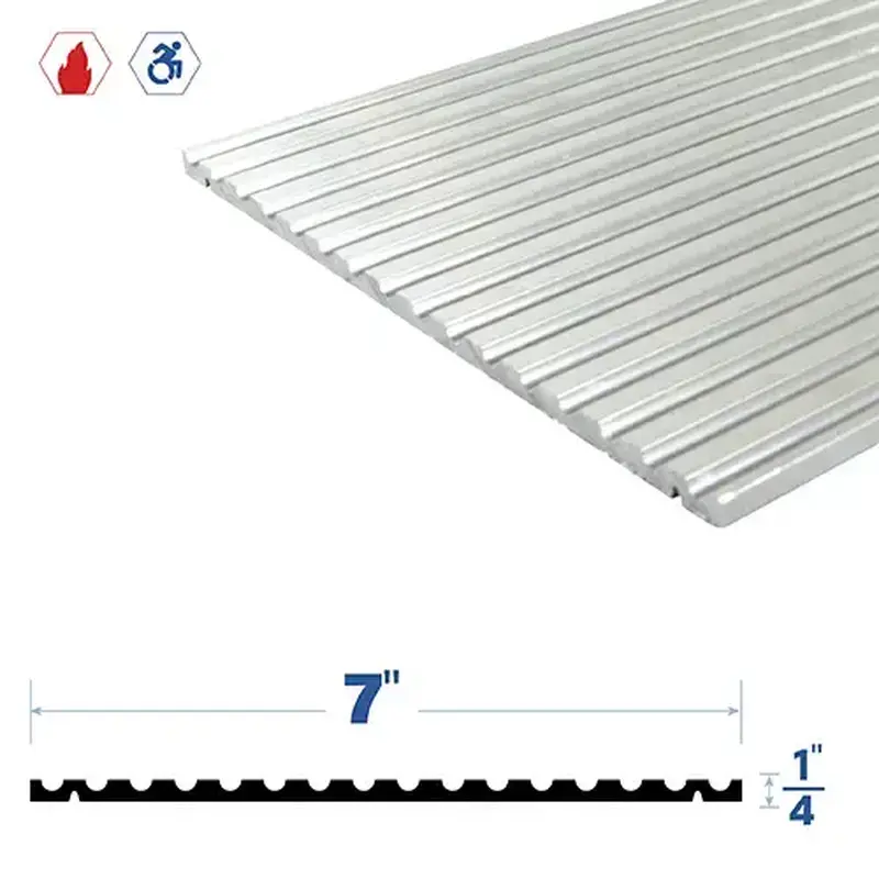 Brixwell 3776MA-RUB Adjustable Threshold (7" by 1/4") Mill Aluminum