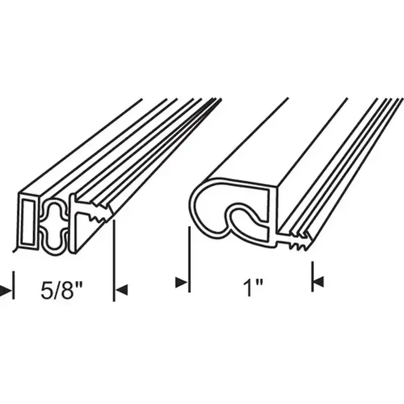Brixwell 900-9000s White Magnetic Weatherstrip replacement For Steel Doors wdw 57 Mgntc