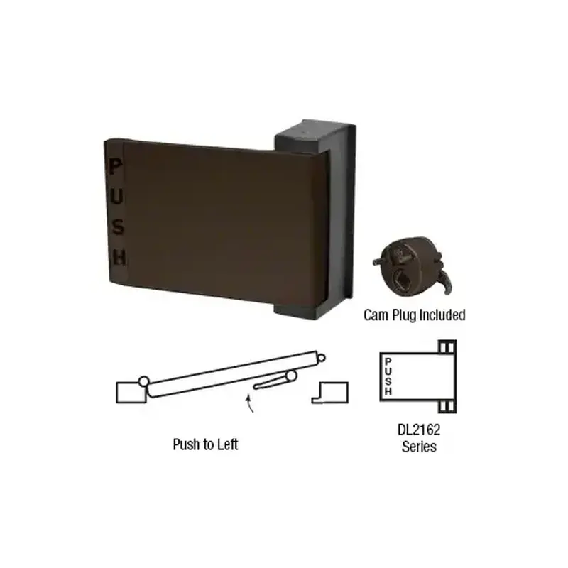 CRL DL2162DU Bronze Universal Push-Pull Paddle Handle - Push to Left