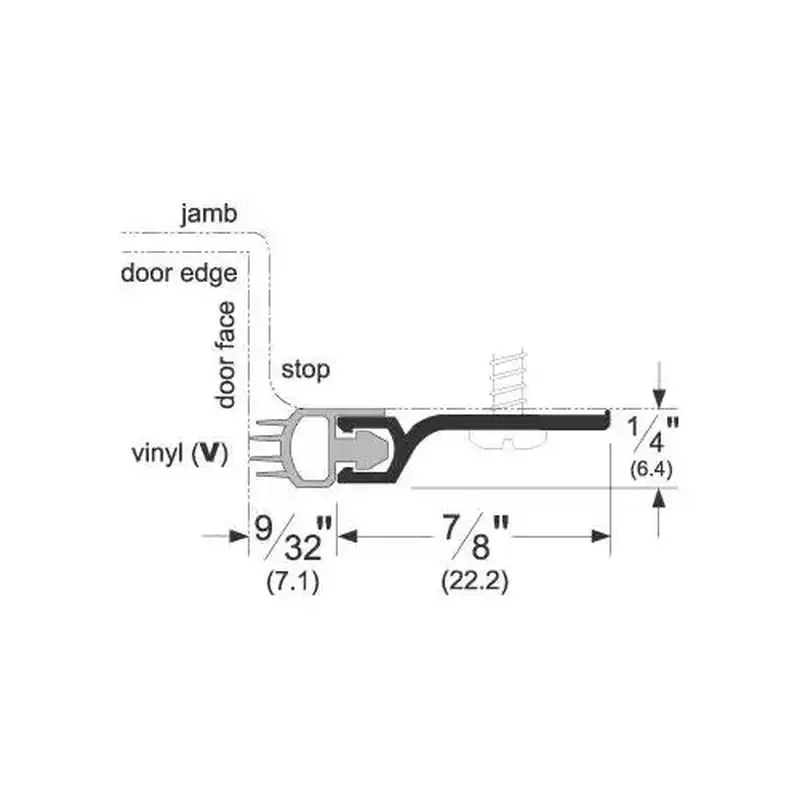 Pemko 306AV3684 36" x 84" Standard Perimeter Gasketing with Eco-V Insert Mill Finish Aluminum Finish