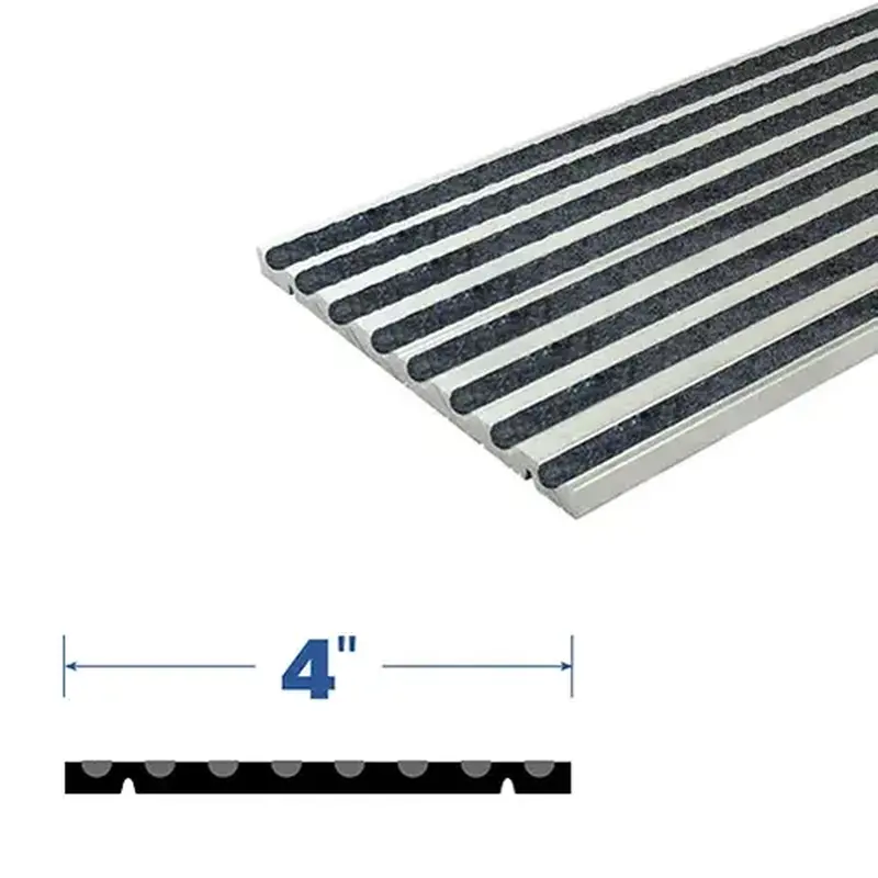 Brixwell 34763MA-36 36" Rubber Grip Adjustable Threshold (4" by 1/4") Mill Aluminum3