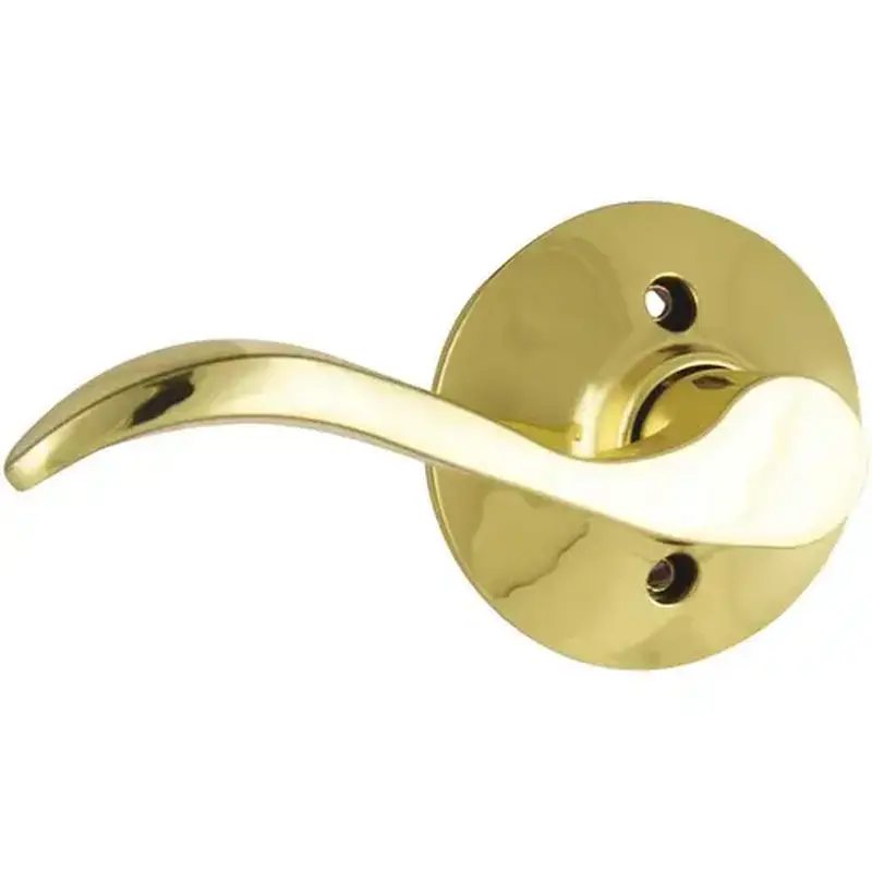Defiant LYE704B-L Naples Polished Brass Left-Hand Dummy Door Lever