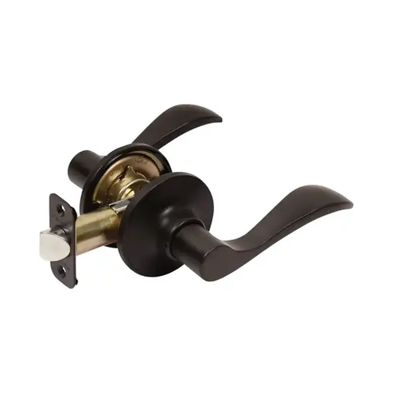 Pamex FLYE001R Right Hand Naples Lever with Round Rose Privacy Lockset Grade 3 Oil Rubbed Bronze Finish