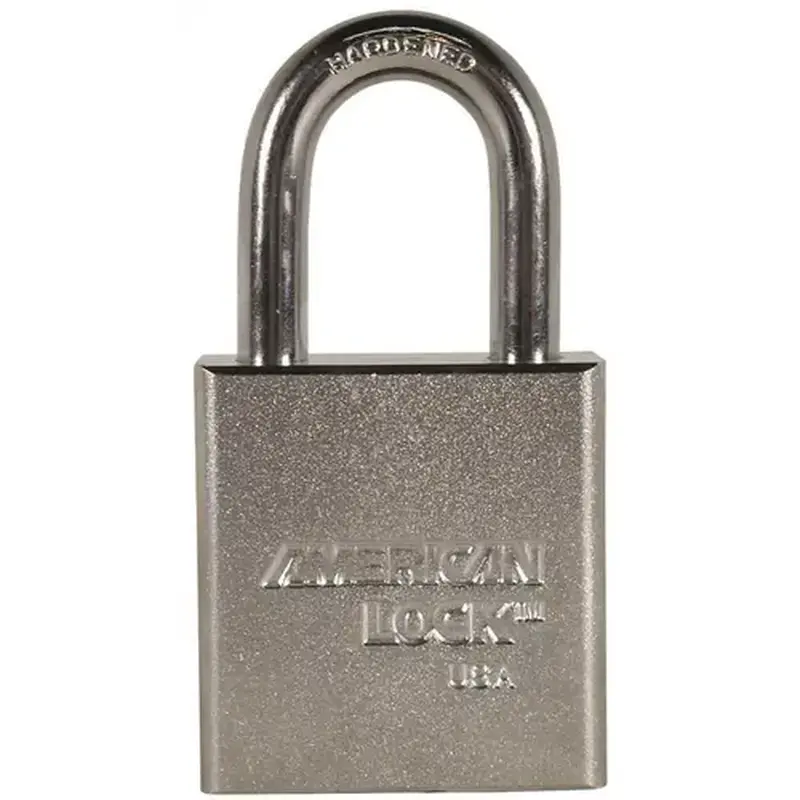 American Lock A5200 5200 Series 1-3/4 in. Solid Steel Padlock Body KD Triple Satin Chrome