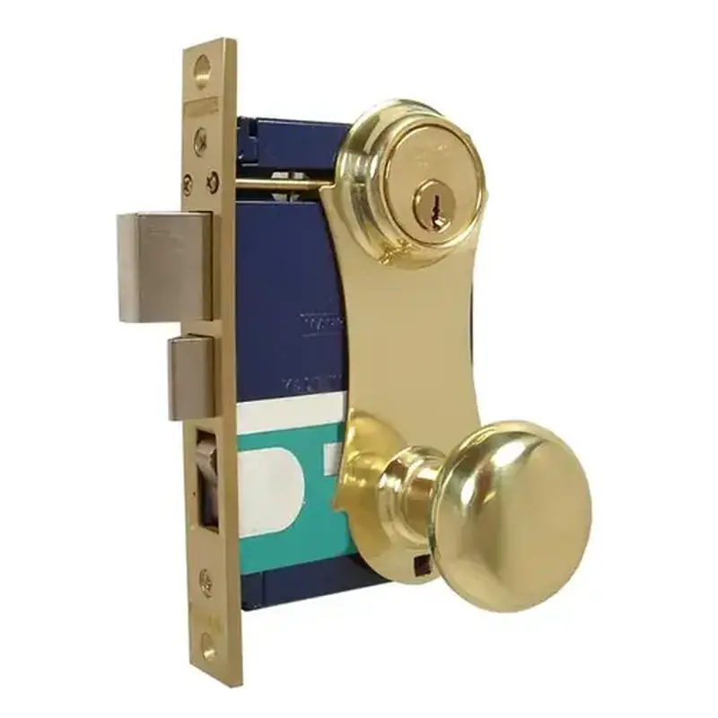 Marks 21AC-3-W-RHR 21AC Entrance Knob Mortise Lock Bright Polished Brass