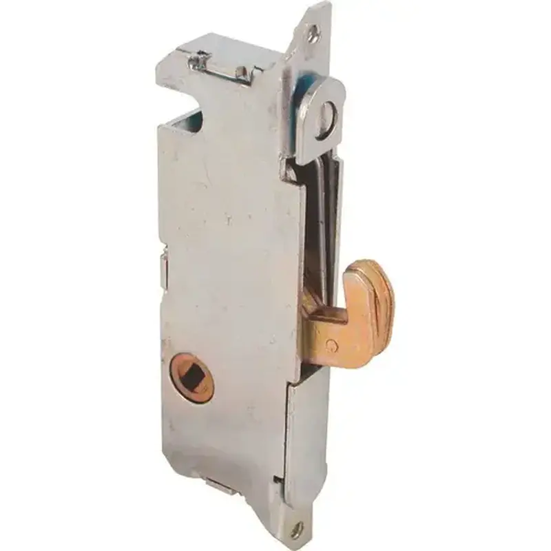 Prime-Line 801097-BNT 3-11/16 in. Mortise Lock Steel 45a degree Keyway Round Faceplate