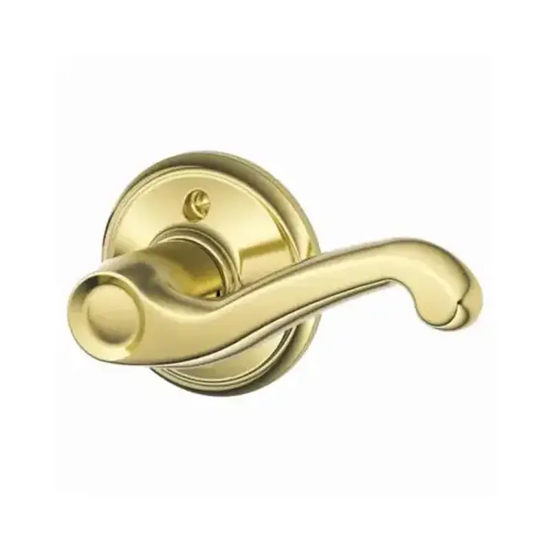 Schlage F170VFLA605RH Dummy Lever Flair Bright Brass Right Handed Bright Brass