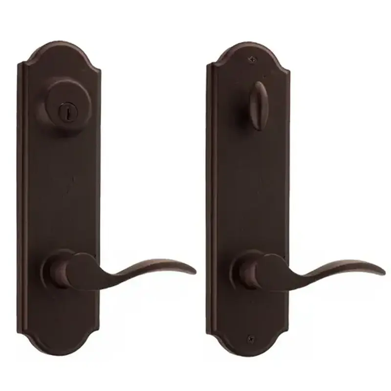 Weslock R7641H1H1SL2D  Right Hand Carlow Tramore Single Cylinder Deadbolt Passage Lock with Adjustable Latch and Round Corner Strikes Oil Rubbed Bronze Finish