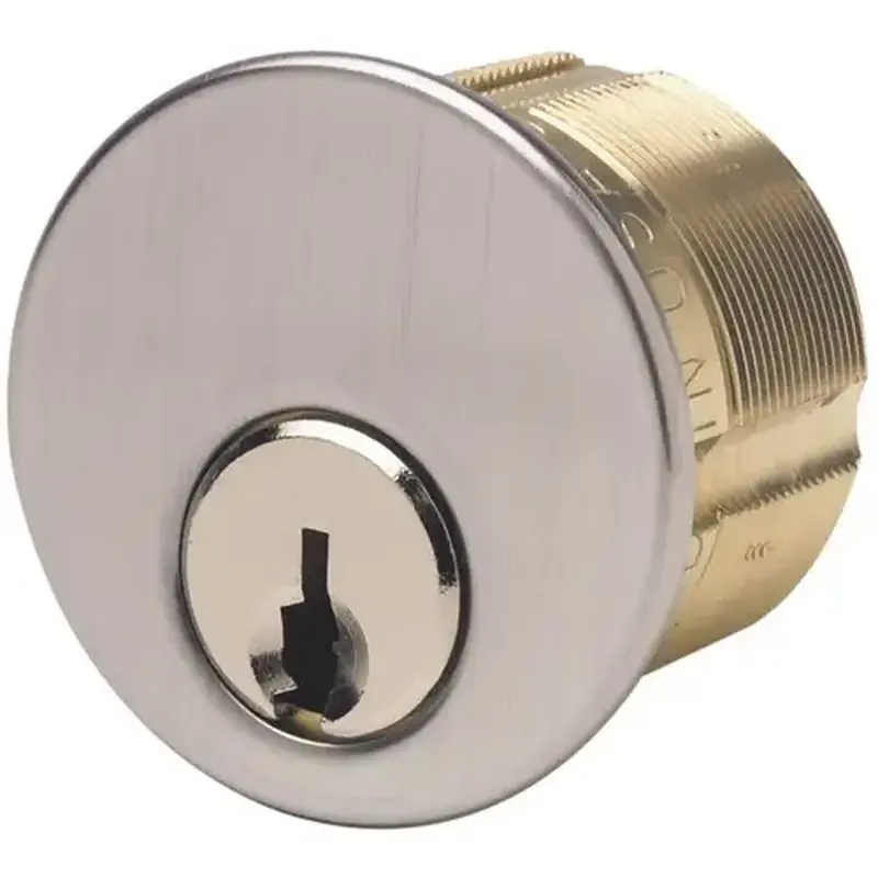 Kaba Ilco 7205SC1-26D-KD 1-1/4" Mortise Cylinder with Schlage C Keyway and Straight Cam Keyed Different Satin Chrome Finish