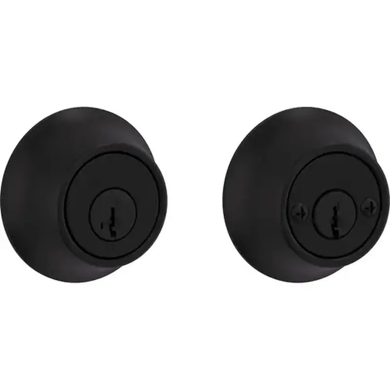 Kwikset 96650-515 Double Cylinder Deadbolt SmartKey Security Matte Black Metal Matte Black