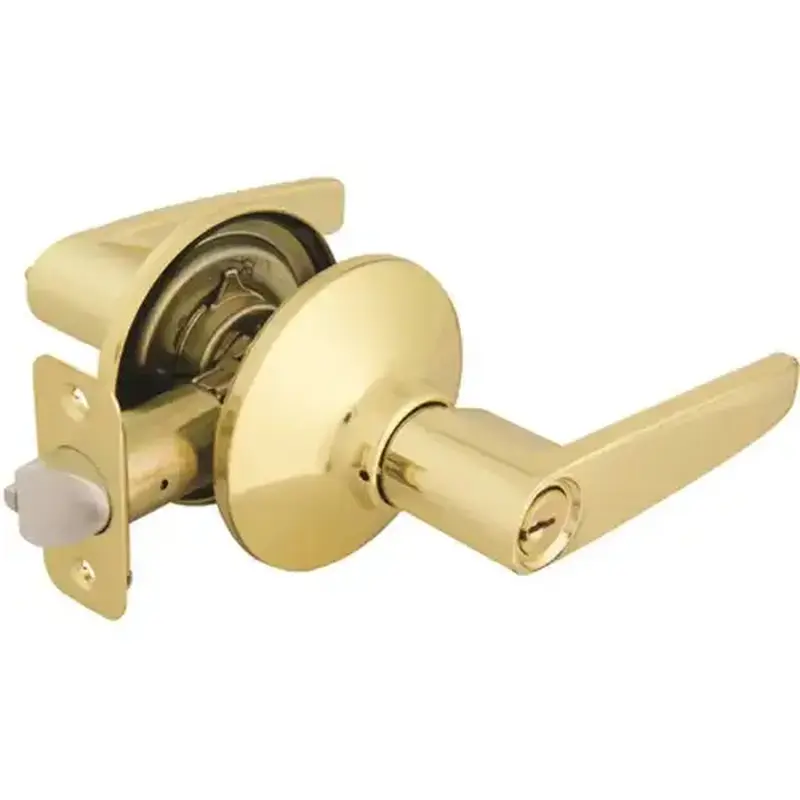 Defiant LG700B-K-KD Olympic Polished Brass Keyed Entry Door Lever with KW1 Keyway Keyed Differently