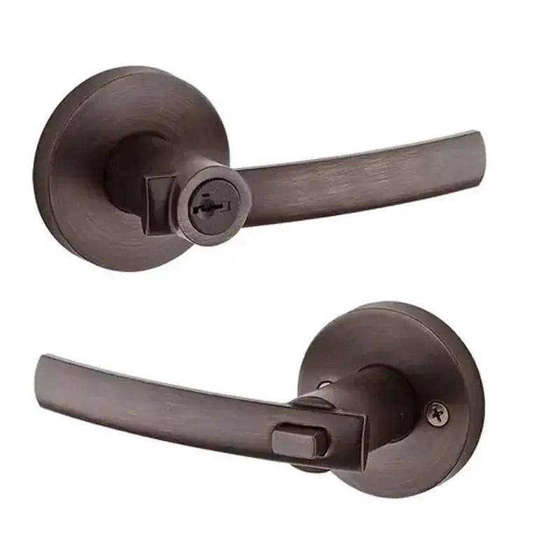 Kwikset 156SYL-RDT-11P-SMT-6AL-RCS Sydney Keyed Entry Lever Venetian Bronze