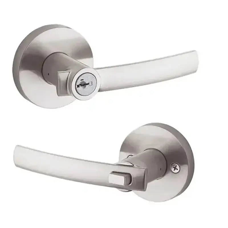 Kwikset 156SYL-RDT-15-SMT-6AL-RCS Sydney Keyed Entry Lever Satin Nickel