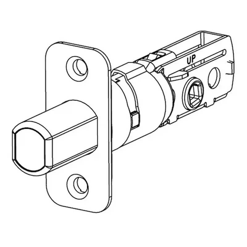 Kwikset 83347-3 Adjustable Radius Deadbolt Latch Bright Brass Finish