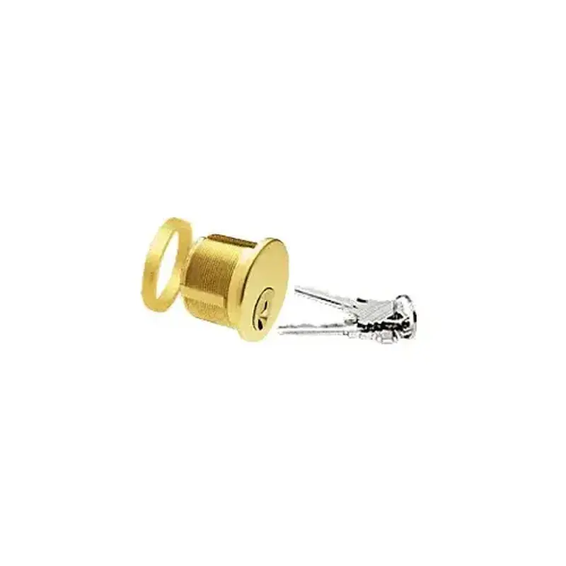 CRL DRA50PB Polished Brass Keyed Cylinder for Center Lock with Deadlatch