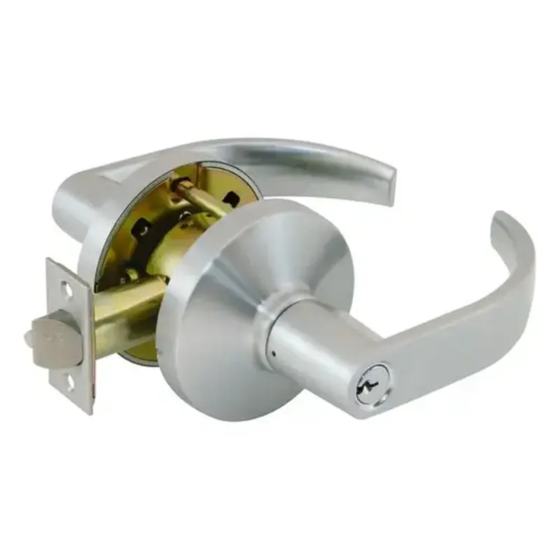 Pamex FYMS0C Pendleton Lever Grade 1 Cylindrical Entry Lock Satin Chrome Finish