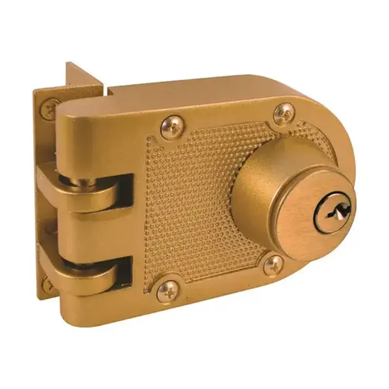Prime-Line U9972 Deadbolt Defender Security Brushed Brass Diecast Brushed Brass