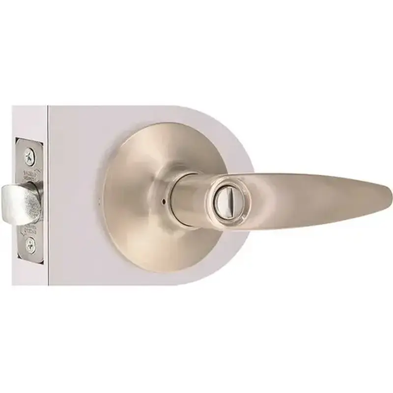 Shield Security LHX201B Straight Privacy Lever 2-3/8" and 2-3/4" Backset Grade 3 Satin Nickel