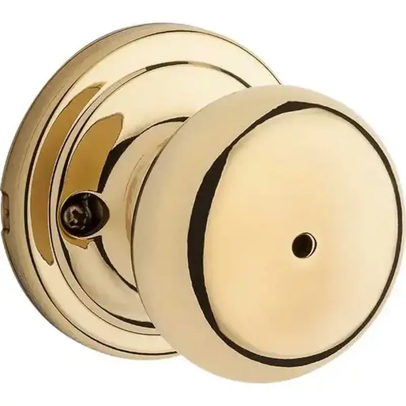 Kwikset 730H 3 6AL RCS Signature Series Privacy Door Knob, Polished Brass