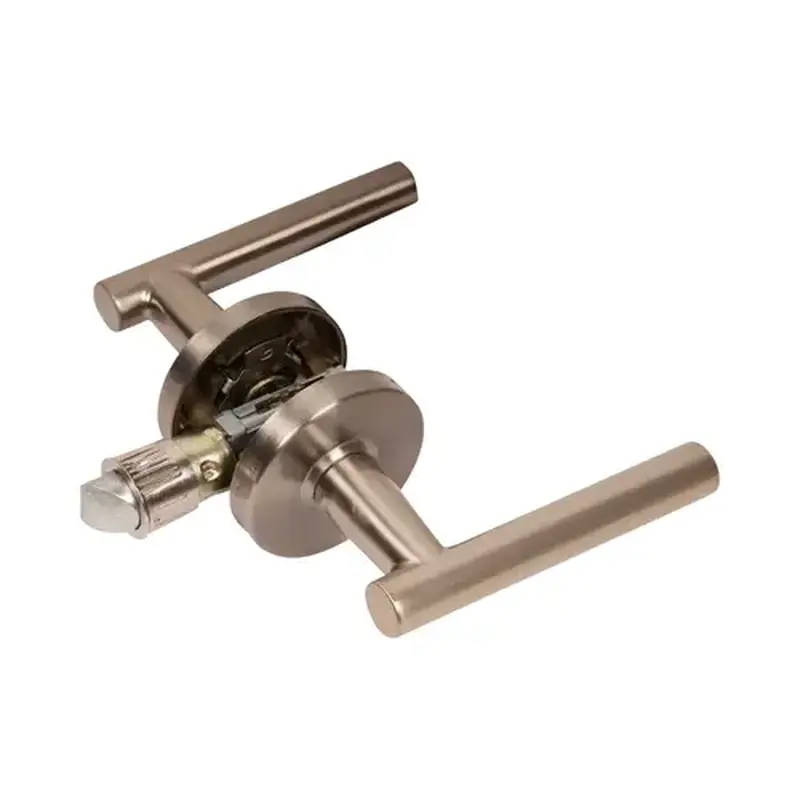 Pamex FLT203C Mira Lever with Round Rose Passage Lockset Grade 3 Bright Chrome Finish
